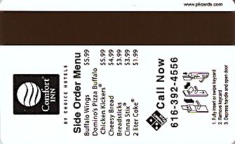 Hotel Keycard Comfort Inn & Suites Generic Back