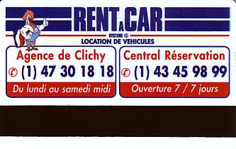 Hotel Keycard Comfort Inn & Suites Paris France Back
