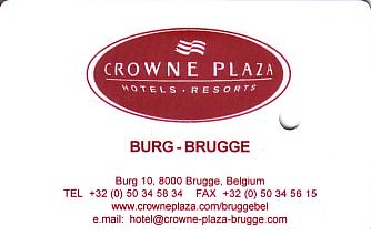 Hotel Keycard Crowne Plaza Brugge Belgium Front