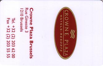 Hotel Keycard Crowne Plaza Brussels Belgium Front