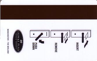 Hotel Keycard Crowne Plaza Manchester United Kingdom Back