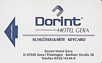 Hotel Keycard Dorint Gera Germany Front