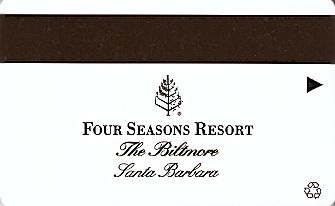 Hotel Keycard Four Seasons Santa Barbara U.S.A. Back