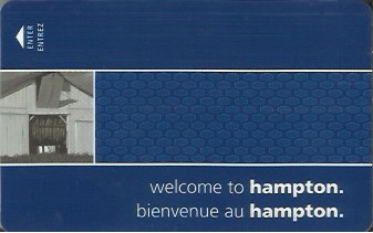 Hotel Keycard Hampton Inn Hampton (State) U.S.A. (State) Front