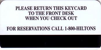 Hotel Keycard Hilton Generic Back