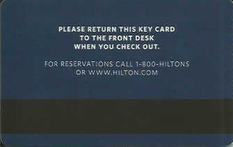 Hotel Keycard Hilton Generic Back