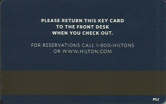 Hotel Keycard Hilton Generic Back