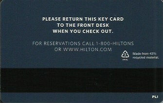 Hotel Keycard Hilton Generic Back