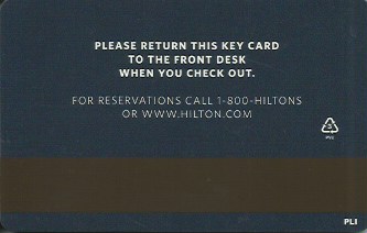 Hotel Keycard Hilton Generic Back