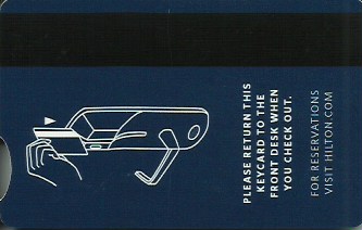 Hotel Keycard Hilton Generic Back