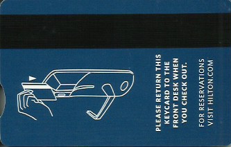 Hotel Keycard Hilton Generic Back