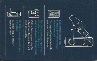 Hotel Keycard Hilton Generic Back