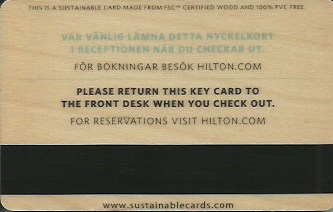 Hotel Keycard Hilton Generic Back