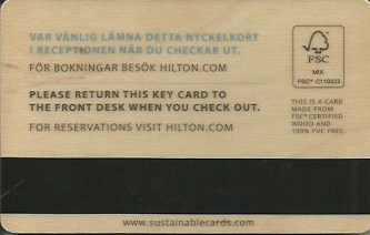 Hotel Keycard Hilton Generic Back