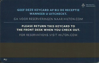 Hotel Keycard Hilton Generic Back