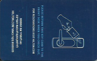 Hotel Keycard Hilton Generic Back
