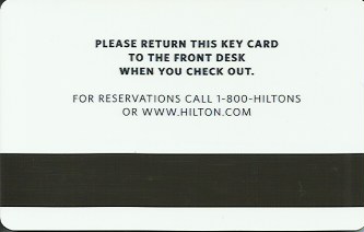 Hotel Keycard Hilton Generic Back