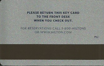 Hotel Keycard Hilton Generic Back