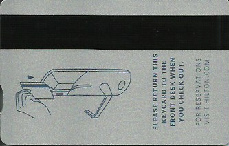 Hotel Keycard Hilton Generic Back
