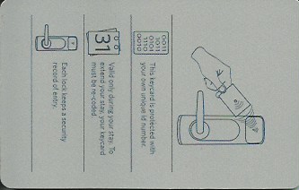 Hotel Keycard Hilton Generic Back