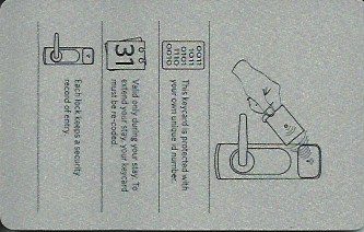 Hotel Keycard Hilton Generic Back