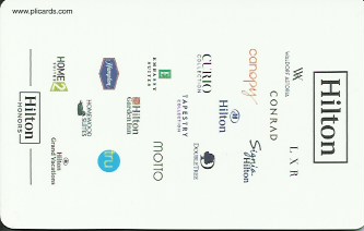 Hotel Keycard Hilton Generic Back