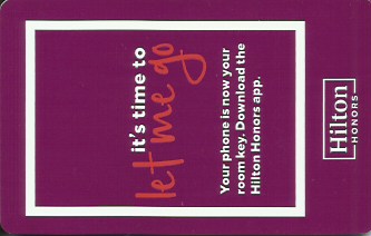 Hotel Keycard Hilton Generic Front