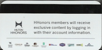 Hotel Keycard Hilton Generic Back