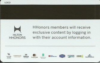 Hotel Keycard Hilton Generic Back