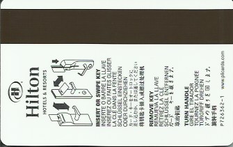 Hotel Keycard Hilton Generic Back