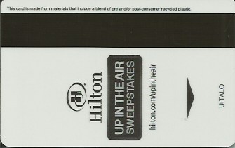 Hotel Keycard Hilton Generic Back