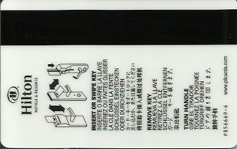 Hotel Keycard Hilton Generic Back