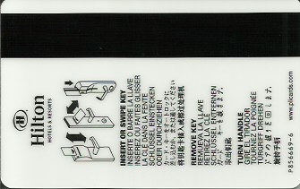 Hotel Keycard Hilton Generic Back