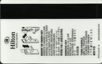 Hotel Keycard Hilton Generic Back