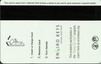 Hotel Keycard Hilton Baltimore U.S.A. Back