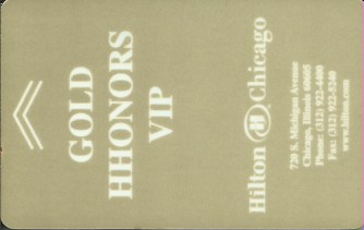 Hotel Keycard Hilton Chicago U.S.A. Front