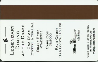 Hotel Keycard Hilton Chicago U.S.A. Back