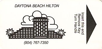 Hotel Keycard Hilton Daytona Beach U.S.A. Front