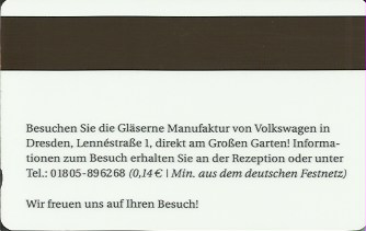 Hotel Keycard Hilton Dresden Germany Back