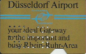 Hotel Keycard Hilton Duesseldorf Germany Back