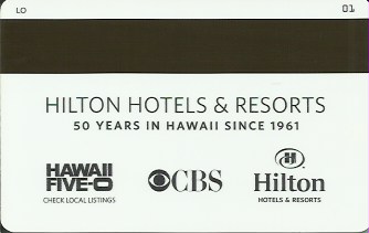Hotel Keycard Hilton Hawai (State) U.S.A. (State) Back