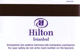 Hotel Keycard Hilton Istanbul Turkey Back