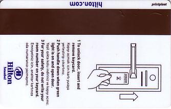 Hotel Keycard Hilton Istanbul Turkey Back