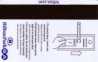 Hotel Keycard Hilton Istanbul Turkey Back