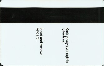 Hotel Keycard Hilton Istanbul Turkey Back