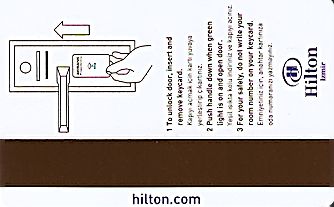 Hotel Keycard Hilton Izmir Turkey Back