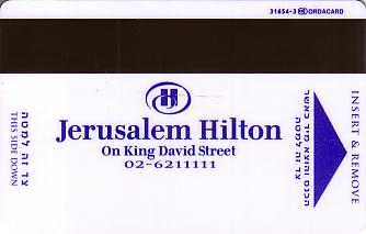 Hotel Keycard Hilton Jerusalem Israel Back