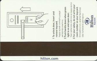 Hotel Keycard Hilton Kayseri Turkey Back