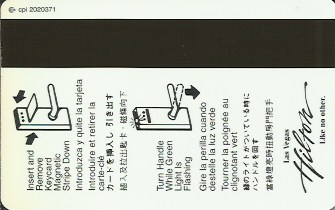 Hotel Keycard Hilton Las Vegas U.S.A. Back