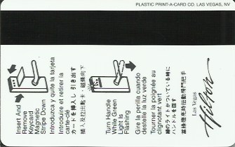 Hotel Keycard Hilton Las Vegas U.S.A. Back